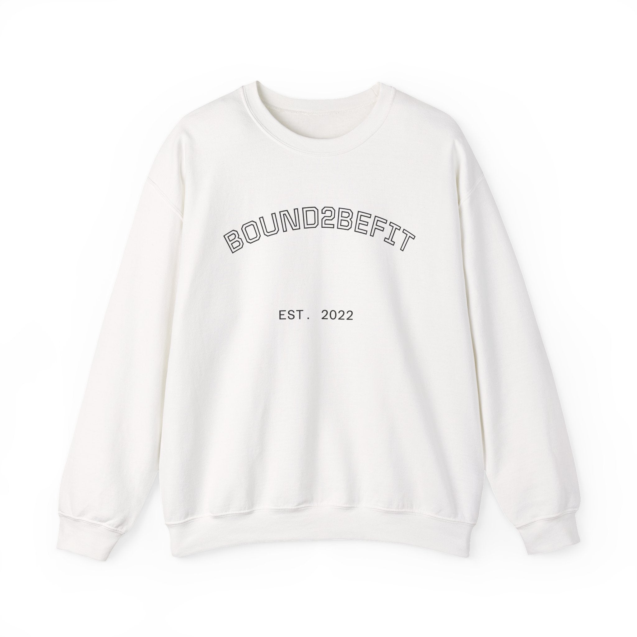 Crewneck Sweatshirt — “BOUND2BEFIT” Minimal Logo Crewneck (Est. 2022)