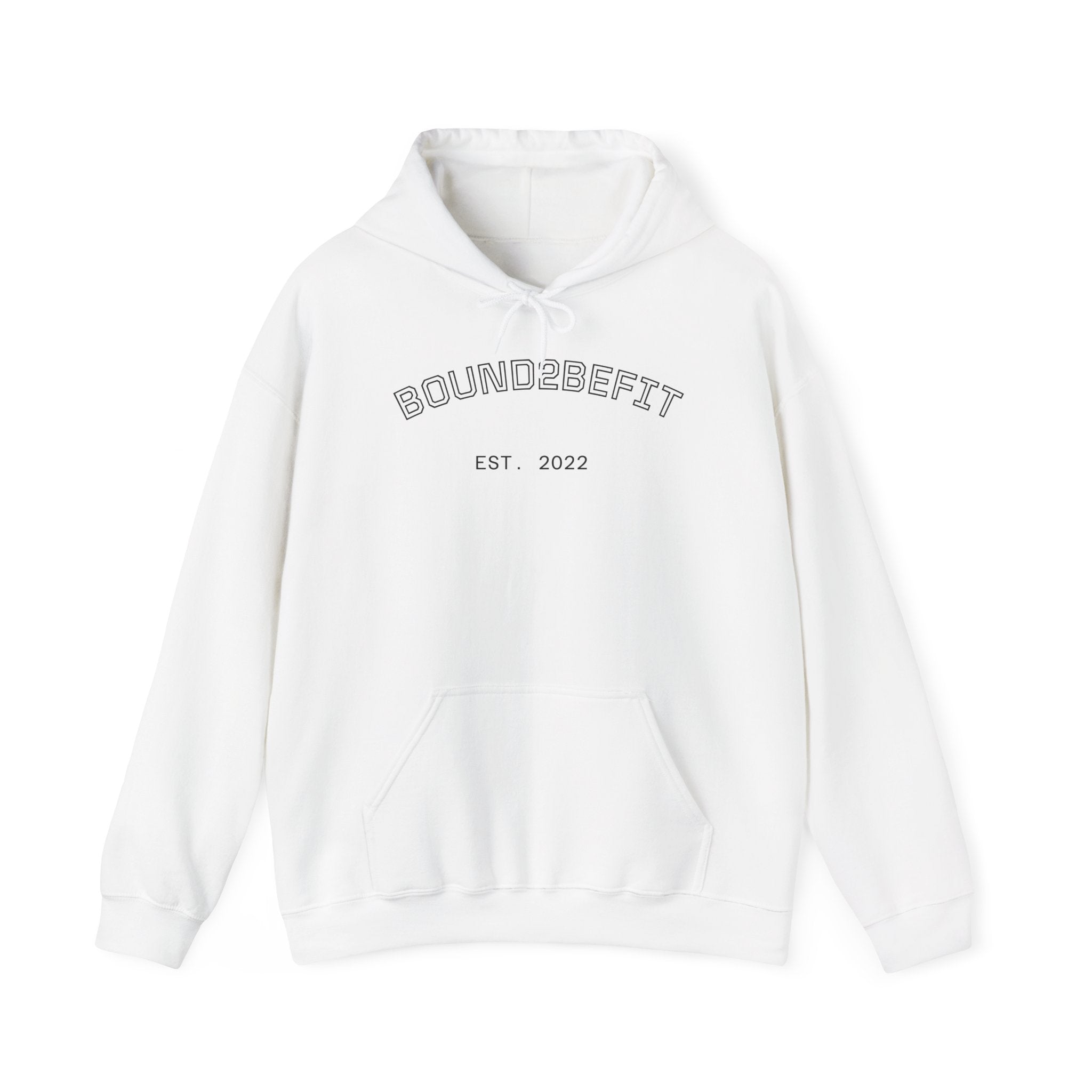 Bound2BeFit Hoodie - 'EST 2022' Minimal Fitness Pullover