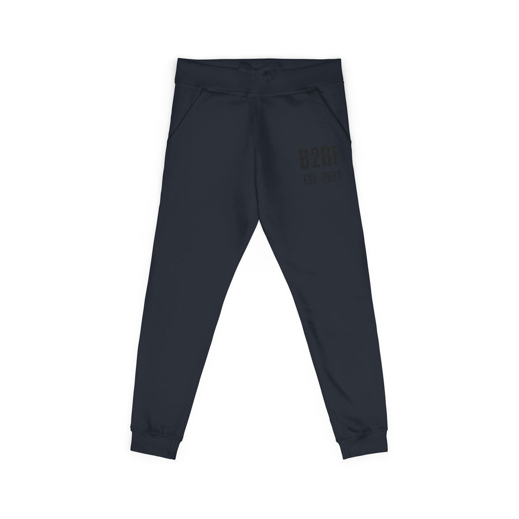 Embroidered 'B2BF EST. 2022' Fleece Sweatpants — Cozy Coral Joggers