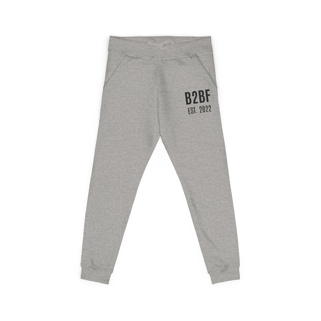 Embroidered 'B2BF EST. 2022' Fleece Sweatpants — Cozy Coral Joggers