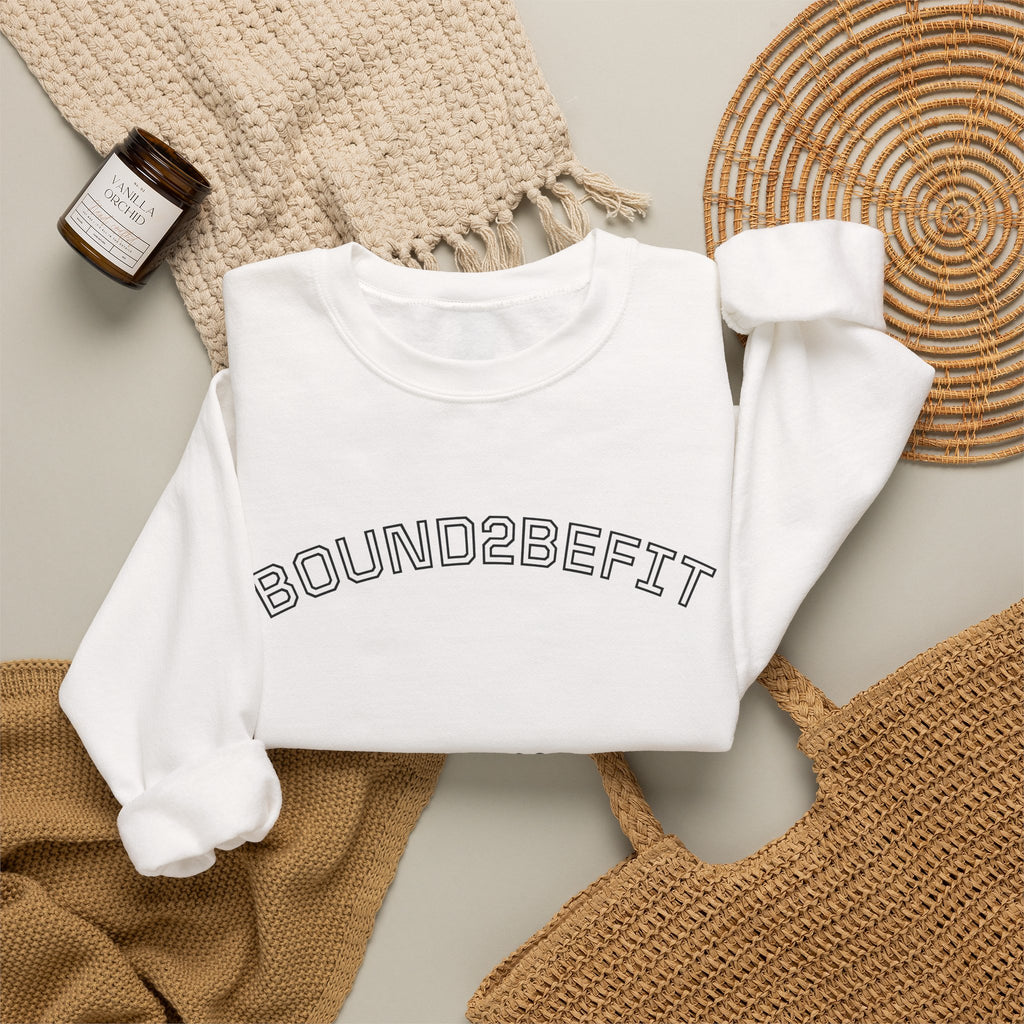 Crewneck Sweatshirt — “BOUND2BEFIT” Minimal Logo Crewneck (Est. 2022)
