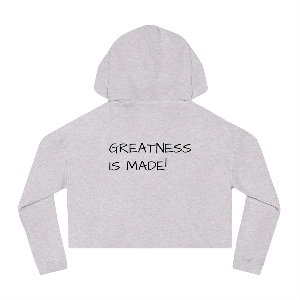 Cropped Hoodie — Camo “82 8F” Front & “Greatness Is Made!” Back