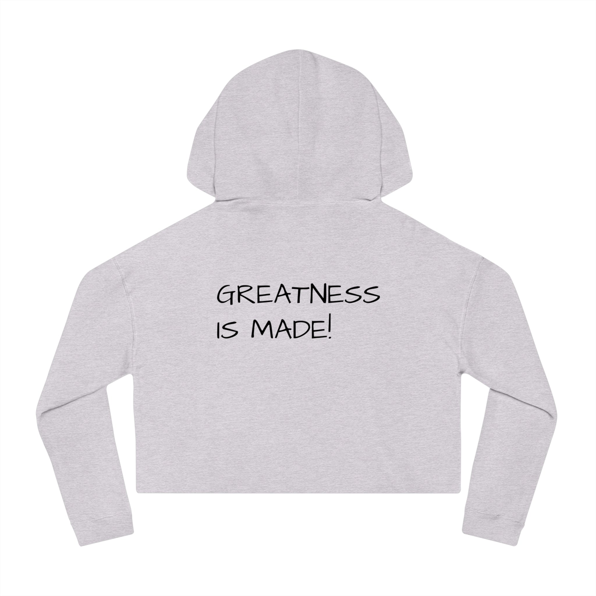 Cropped Hoodie — Camo “82 8F” Front & “Greatness Is Made!” Back