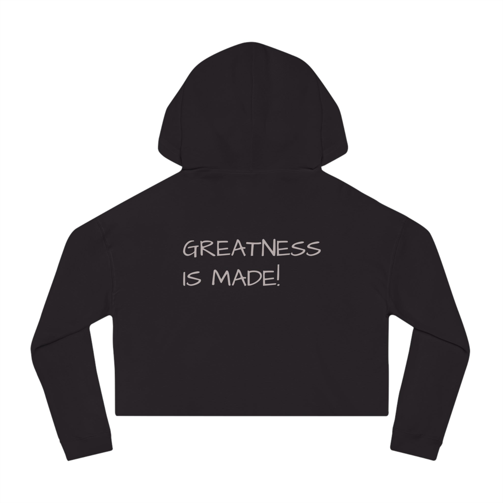 Cropped Hoodie — Camo “82 8F” Front & “Greatness Is Made!” Back